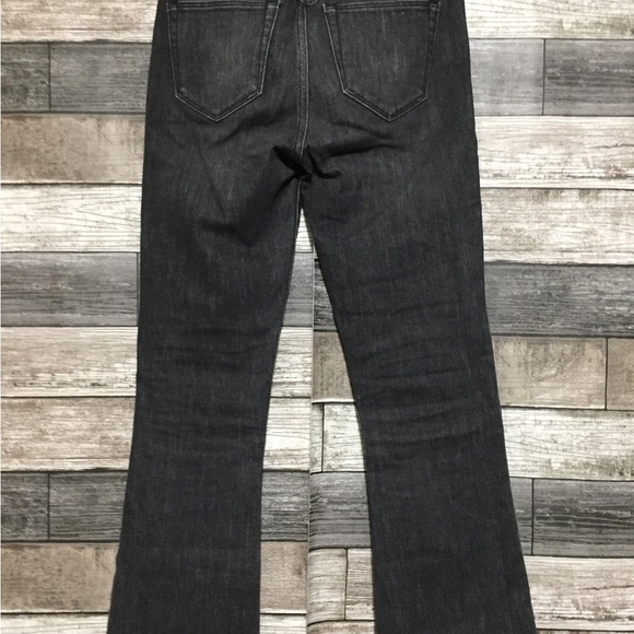 Abercrombie Fitch High Rise Cropped Flare Jeans Women’s 24/26R Black Gray - Picture 10 of 11